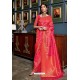 Red Soft Silk Weaving Party Wear Saree