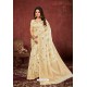 Off White Designer Dola Silk Party Wear Saree