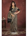 Black Designer Dola Silk Party Wear Saree