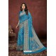 Blue Designer Dola Silk Party Wear Saree