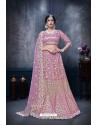 Mauve Heavy Worked Designer Net Lehenga Choli