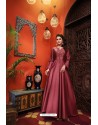 Wine Heavy Soft Silk Party Wear Gown