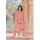Peach Designer Viscose Muslin Casual Wear Salwar Suit