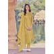 Mustard Designer Viscose Muslin Casual Wear Salwar Suit