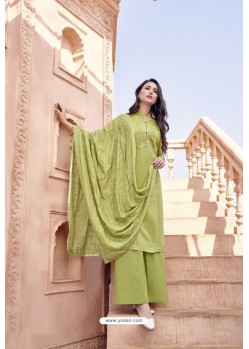 Sea Green Designer Viscose Muslin Casual Wear Salwar Suit