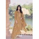 Light Brown Designer Viscose Muslin Casual Wear Salwar Suit