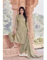 Beige Designer Viscose Muslin Casual Wear Salwar Suit