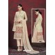 Perfect Cream Designer Chiffon Party Wear Salwar Suit