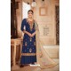 Royal Blue Pure Viscose Upada Designer Palazzo Suit