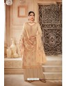 Cream Pure Viscose Upada Designer Palazzo Suit