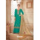 Jade Green Pure Viscose Upada Designer Palazzo Suit