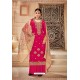 Hot Pink Pure Viscose Upada Designer Palazzo Suit