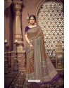 Multi Colour Designer Jacquard Work Dola Silk Saree