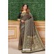 Black Designer Dola Silk With Meenakari Silk Saree