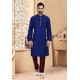 Royal Blue Poly Silk Latest Kurta Pajama