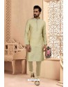 Off White Jacquard Latest Kurta Pajama