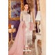 Off White Designer Pakistani Style Heavy Net Suit With Peach Dupatta