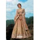 Brown Latest Soft Net Designer Lehenga Choli