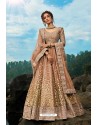 Brown Latest Soft Net Designer Lehenga Choli