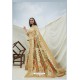 Cream Handloom Weaving Silk Designer Saree