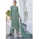 Grayish Green Real Georgette Latest Palazzo Suit