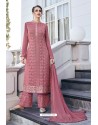 Old Rose Real Georgette Latest Palazzo Suit