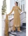 Golden Real Georgette Latest Palazzo Suit