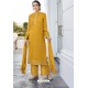 Mustard Real Georgette Latest Palazzo Suit