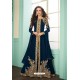 Navy Blue Heavy Embroidered Real Georgette Designer Suit