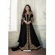 Black Heavy Embroidered Real Georgette Designer Suit