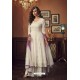 White Faux Georgette Party Wear Palazzo Suit