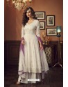 White Faux Georgette Party Wear Palazzo Suit