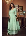 Sea Green Faux Georgette Party Wear Palazzo Suit