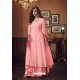 Baby Pink Faux Georgette Party Wear Palazzo Suit