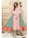Pink Faux Georgette Pakistani Style Floor Length Suit