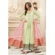 Green Faux Georgette Pakistani Style Floor Length Suit