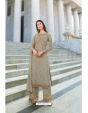 Light Brown Pure Georgette Stylish Straight Suit