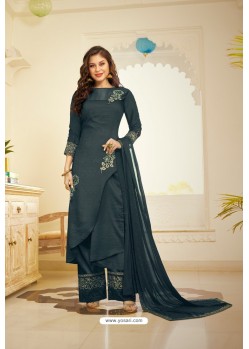 Carbon Orra Silk Designer Palazzo Suit