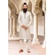 White Dupion Silk Designer Kurta Pajama