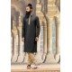 Black Dupion Silk Designer Kurta Pajama