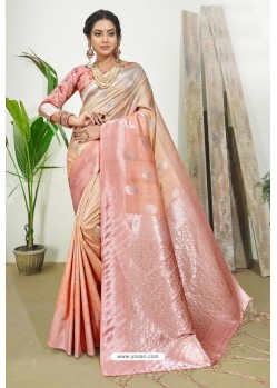 Peach Designer Classic Art Silk Saree