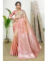 Peach Designer Classic Art Silk Saree