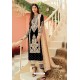 Black Faux Georgette And Tussle Heavy Designer Suit