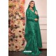 Dark Green Faux Georgette Pakistani Style Sharara Suit