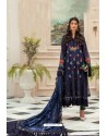 Navy Blue Faux Georgette Pakistani Style Suit