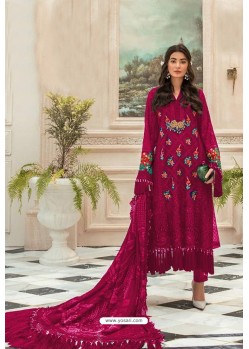 Rani Pink Faux Georgette Pakistani Style Suit