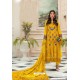 Yellow Faux Georgette Pakistani Style Suit