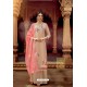 Cream Satin Georgette Party Wear Palazzo Suit