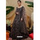 Multi Colour Net Embroidered Designer Gown Style Suit