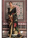 Black Pure Soft Silk Designer Traditional Wear Saree